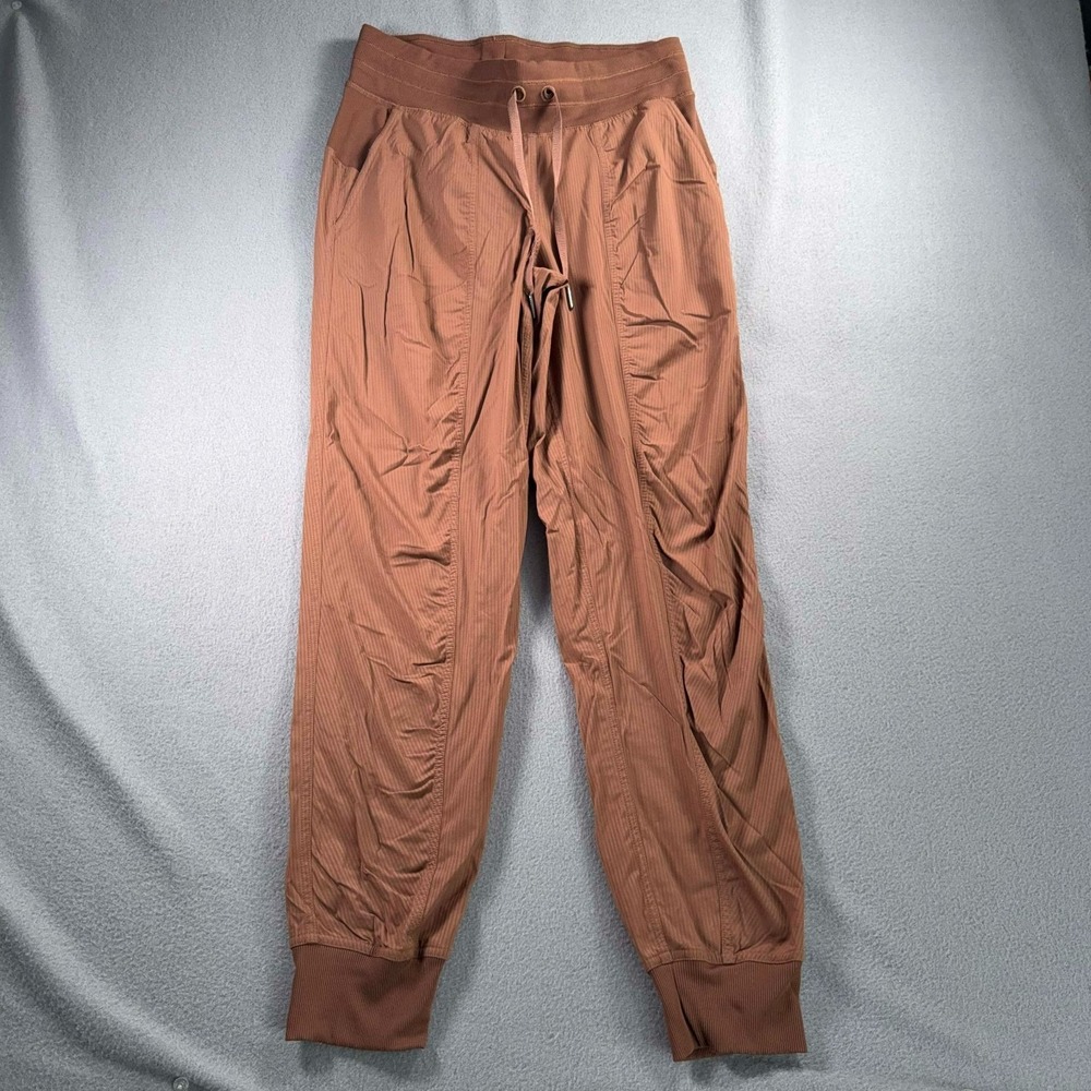 Lululemon Dance Studio Joggers Brown Ribbed Waist 29x28 Size 6 Lightweight